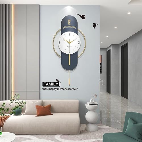 Miniatura 3 de Relojes de pared grandes para decoración de sala de estar, moderno reloj de pared decorativo grande, funciona con pilas, sin tictac, para cocina,