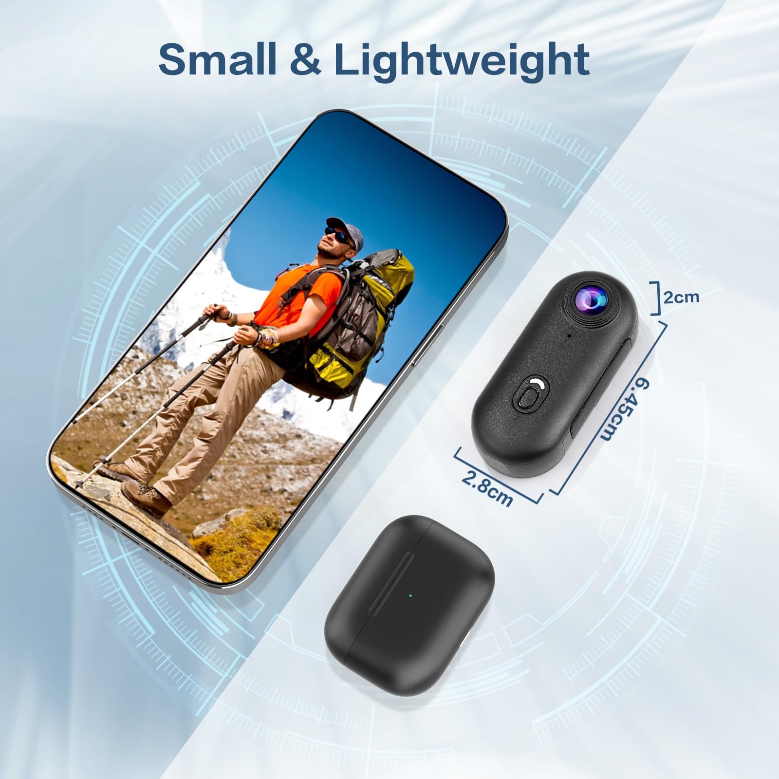 Videocamera 4K, Camnoon Videocamera Portatile Head Mounted Action