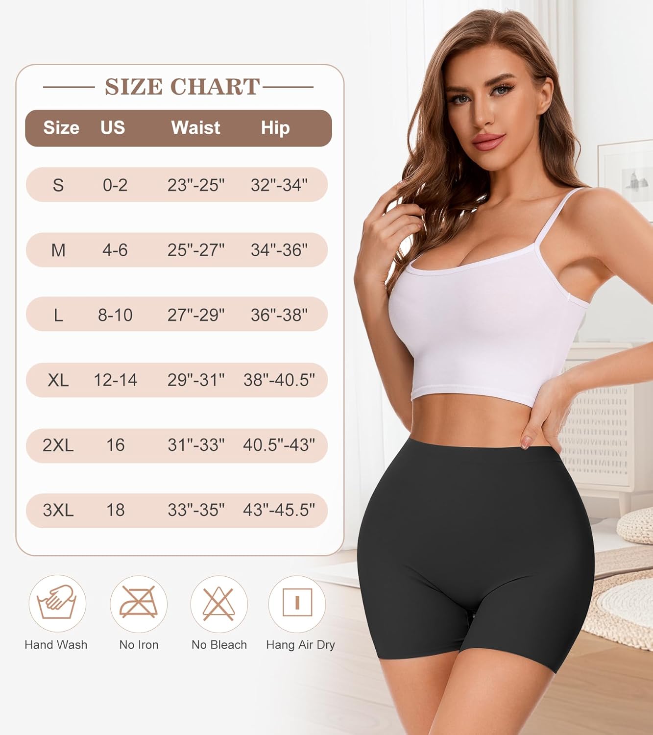 Womens Slip Shorts for Under Dresses Seamless Shapewear Boyshort Under Dress Shorts Women Tummy Control Underwear - Image 6