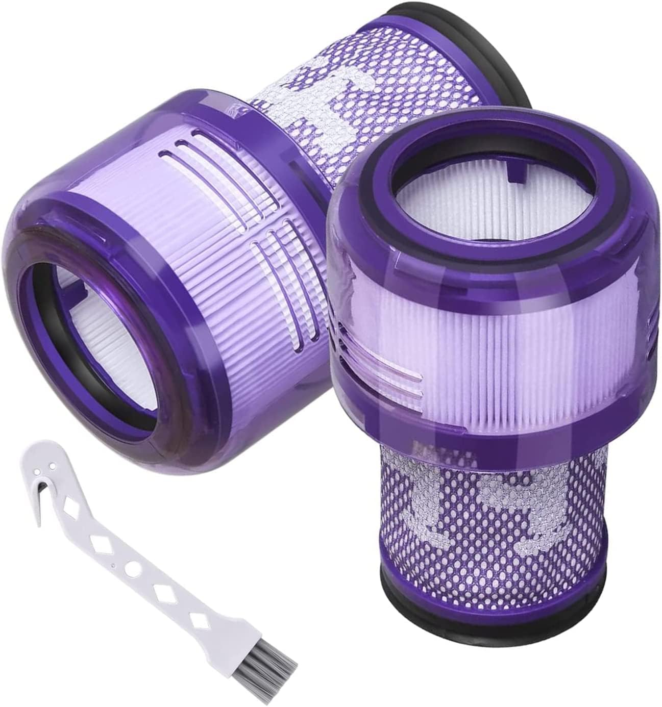 2 Filtri di Ricambio per Dyson V12 Detect Slim Aspirapolvere Absolute Extra/Total Clean/Fluffy Aspirapolvere, Filtro HEPA Lavabile, Sostituire# 971517-01