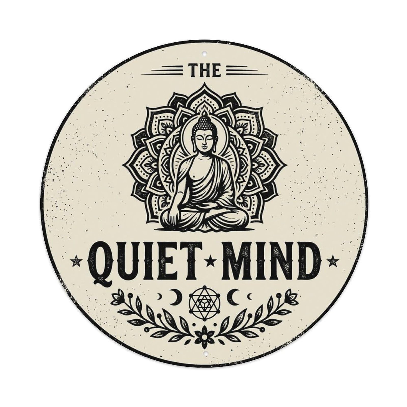 Zen Flower Meditation Den Tranquil Metal Tin Sign