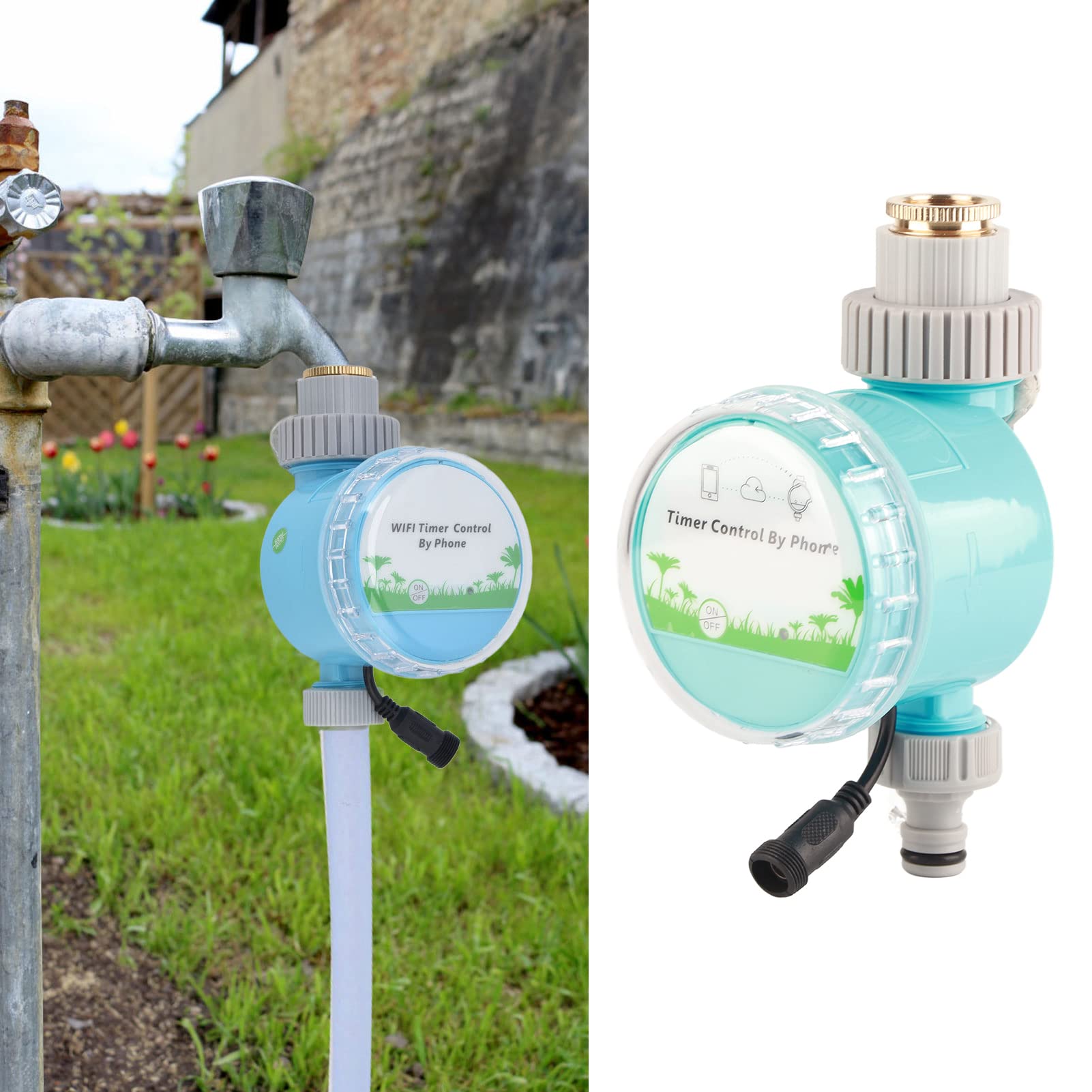 Temporizador de riego inteligente por, Control remoto, controlador de riego para césped y jardín, cuidado automático de plantas