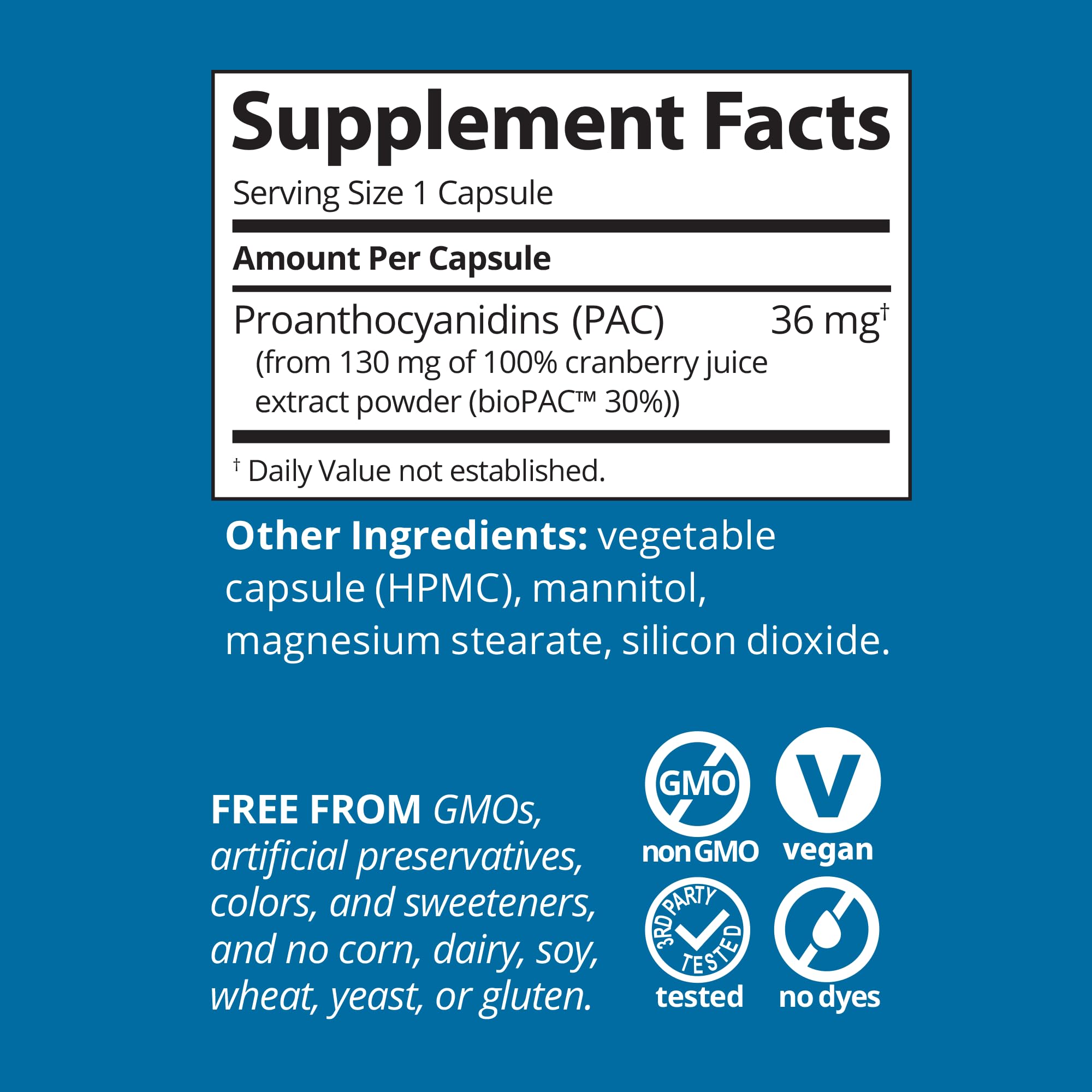 GennaMD Maximum Strength Cranberry Supplement, 36 mg PAC, 90 Capsules — Amazon image 4