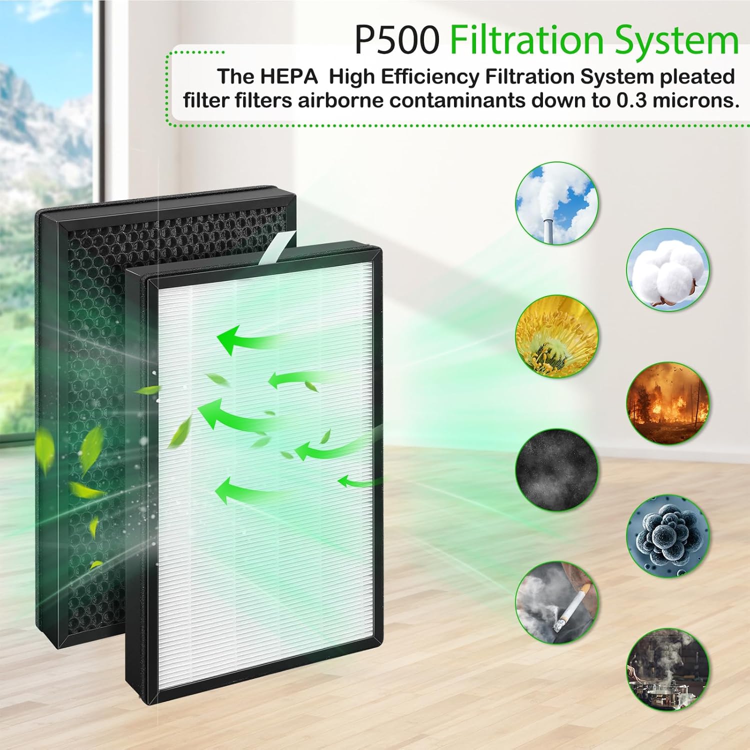 2 Pack P500 Replacement Filter Compatible with Boneco Air Purifier P500 Filter- Models: A501, A502, A503, Composite Activated Carbon Filter Upgrade - Image 4