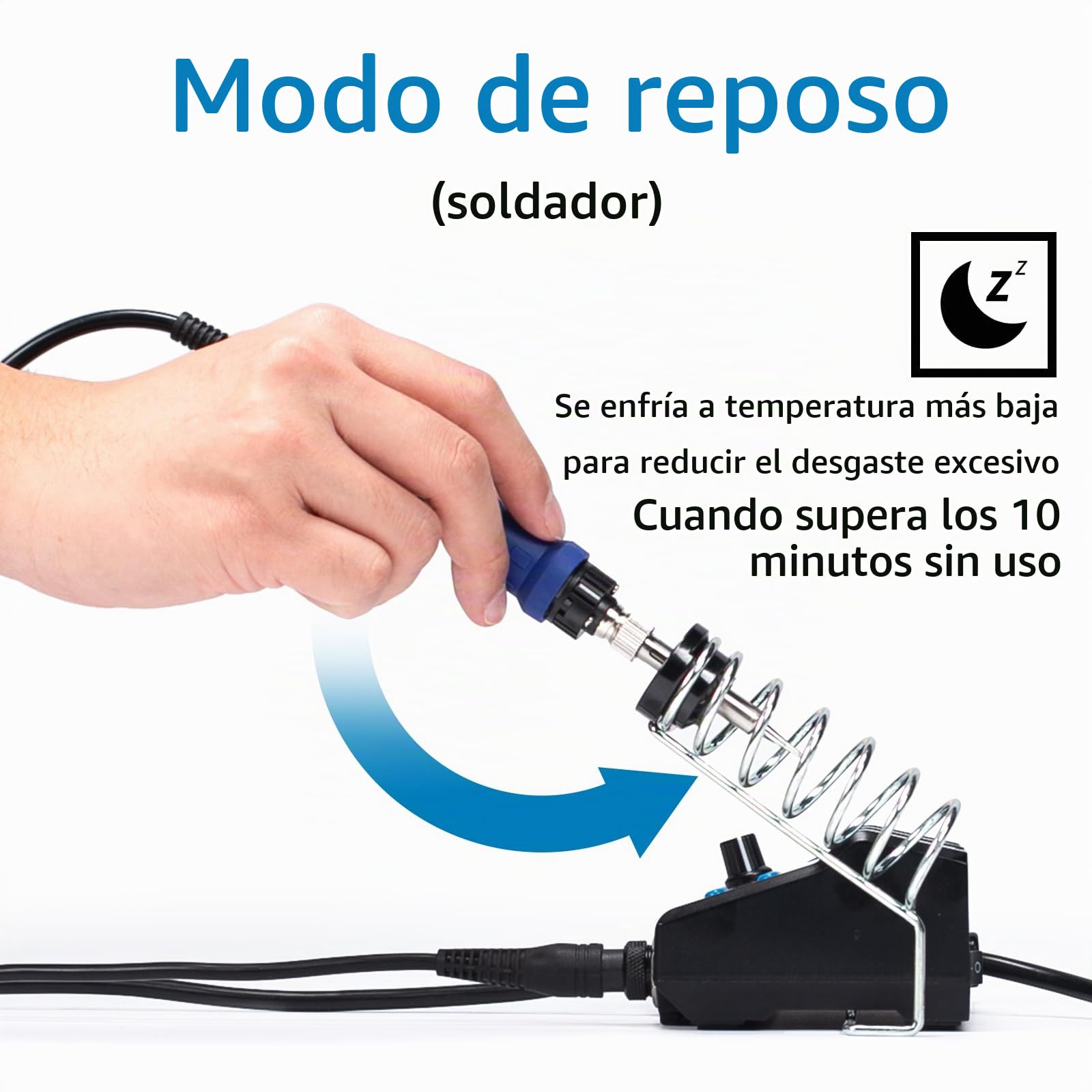 WEP 882D Estación de soldadura de aire caliente SMD 2-en-1 con 2 carrede de alambre de soldadura, 3 toberas de aire caliente, limpide lana de lat, pinzas, bomba Desoldering (EU Plug)