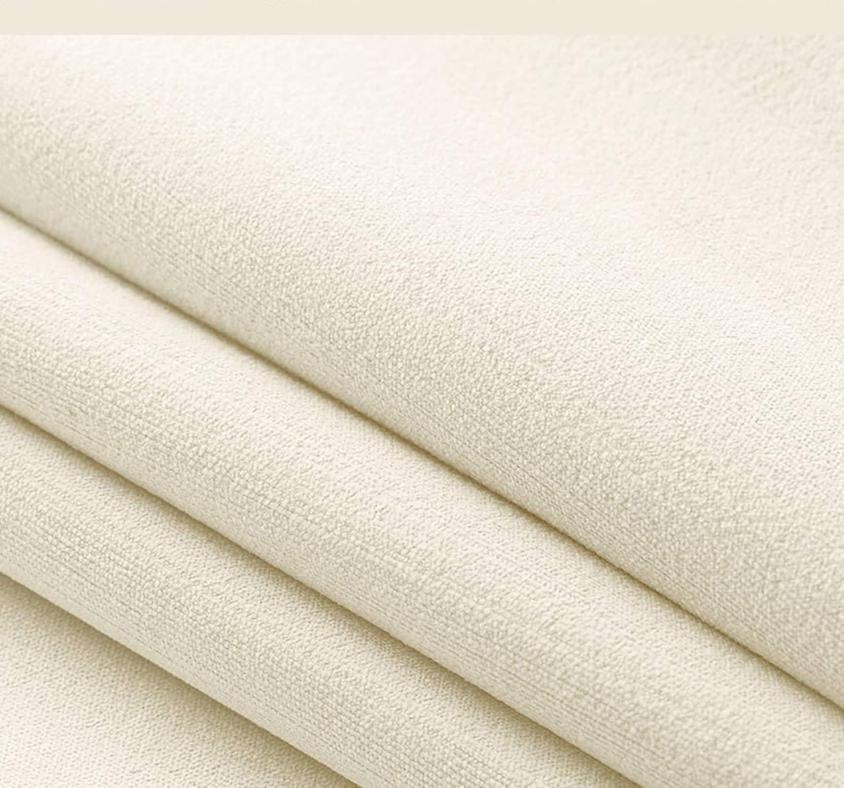 Zasłona zaciemniająca cienka, kremowa zasłona wewnętrzna jednolity kolor szenilowy 2 panele 107W x 244L cm