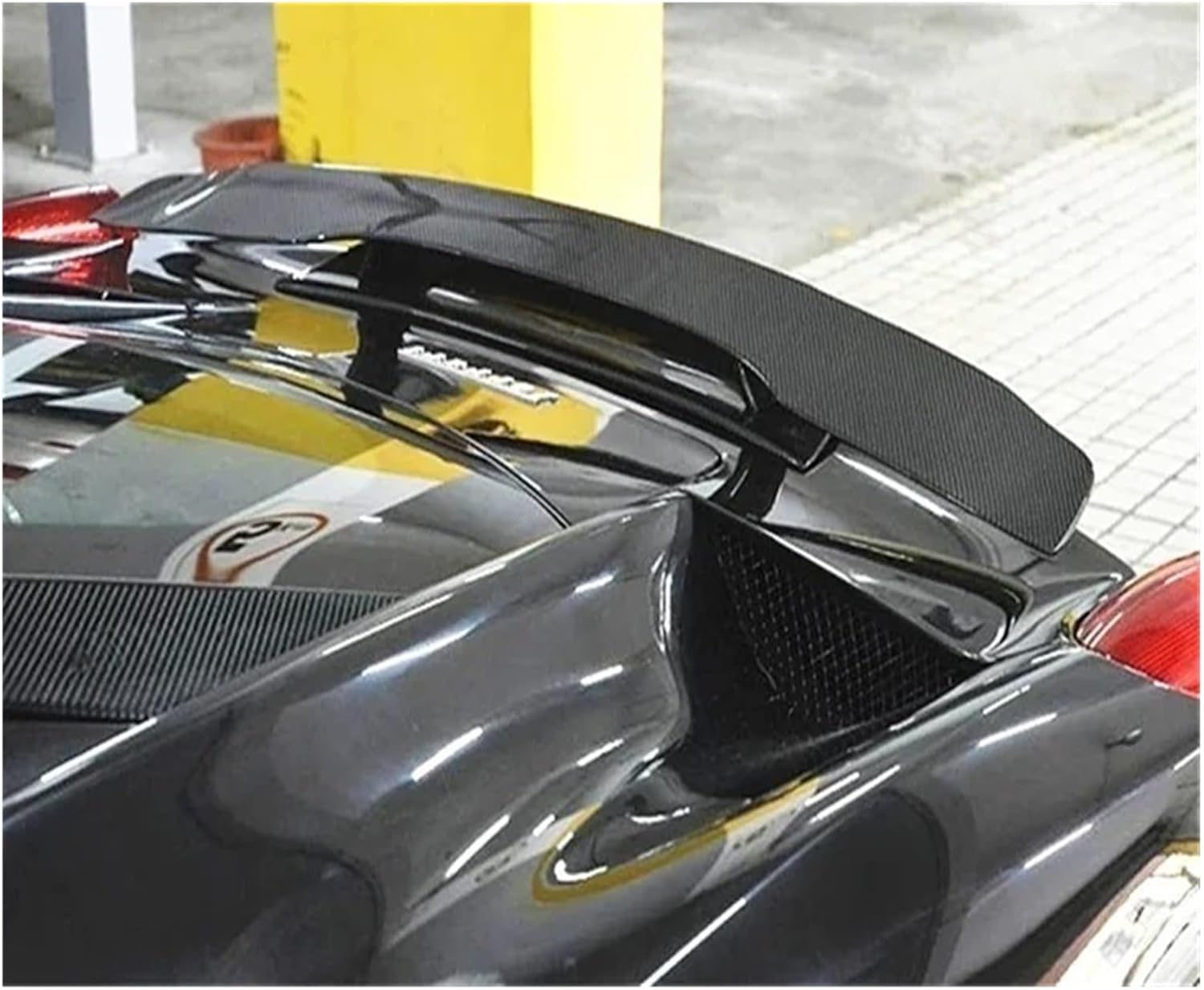 High Fitment Carbon Fiber Tail Wing Rear Spoiler Trunk Wings Carbon Compatible with F 458 Double Style