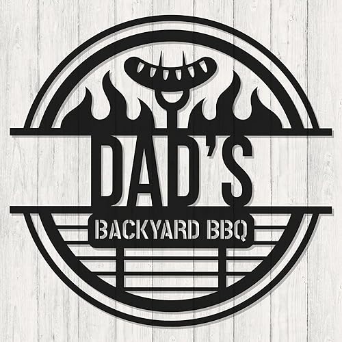 Miniatura 67 de Letrero de metal personalizado para barbacoa, letrero con nombre de bar personalizado para patio trasero, decoración de parrilla al aire libre,