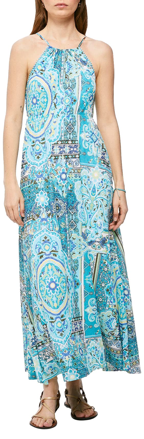 SPRINGFIELD Vestido Midi Halter Estampado Mujer