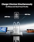 iPhone 17 16 15 Pro Max Charger Fast Charging, 2 Pack 60W Dual Port USB C Fast Wall Charger Block with 10FT Extra Long USB C Cable Cord for iPhone 17/17 Pro Max/Air/17e/16/16 Pro/15 Pro Max/Plus, iPad