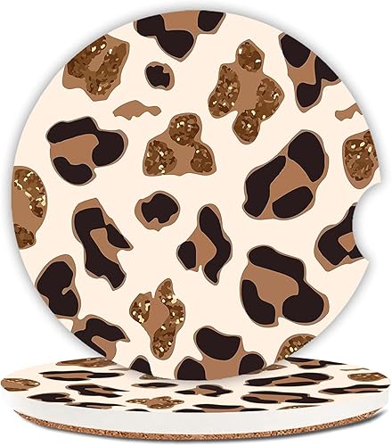 Posavasos absorbentes para automóvil, paquete de 2 para mujer, diseño de lujo de moda, portavasos de automóvil para bebidas, portavasos de cerámica