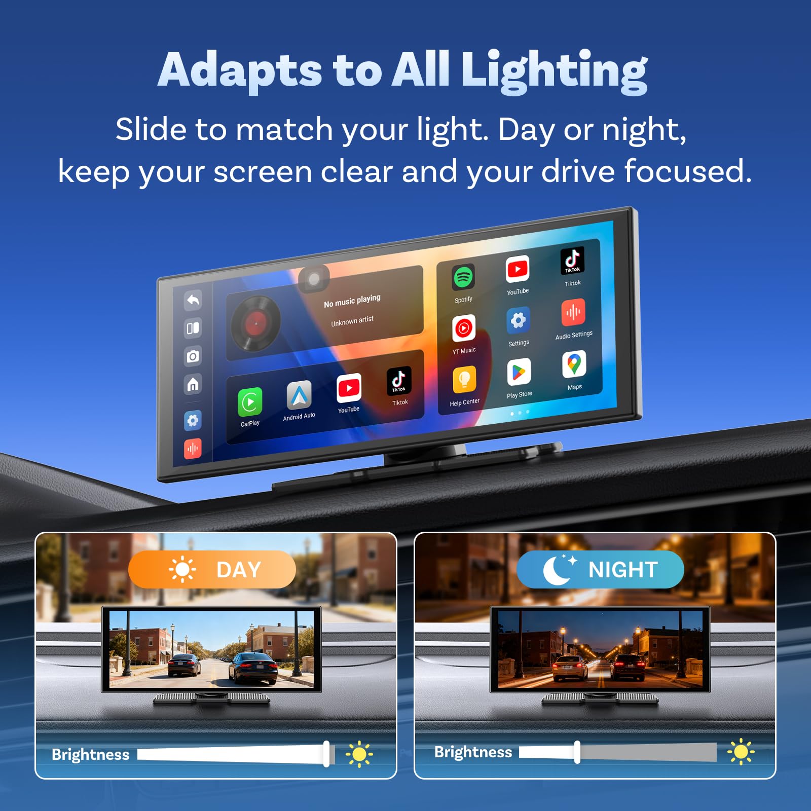 OTTOCAST Ottoscreen AI, Wireless CarPlay Android Auto Display 11,4 Pollici Schermo per Auto Car Play con Telecamera di Retromarcia, con Navigazione Bluetooth FM, Android 15 OS