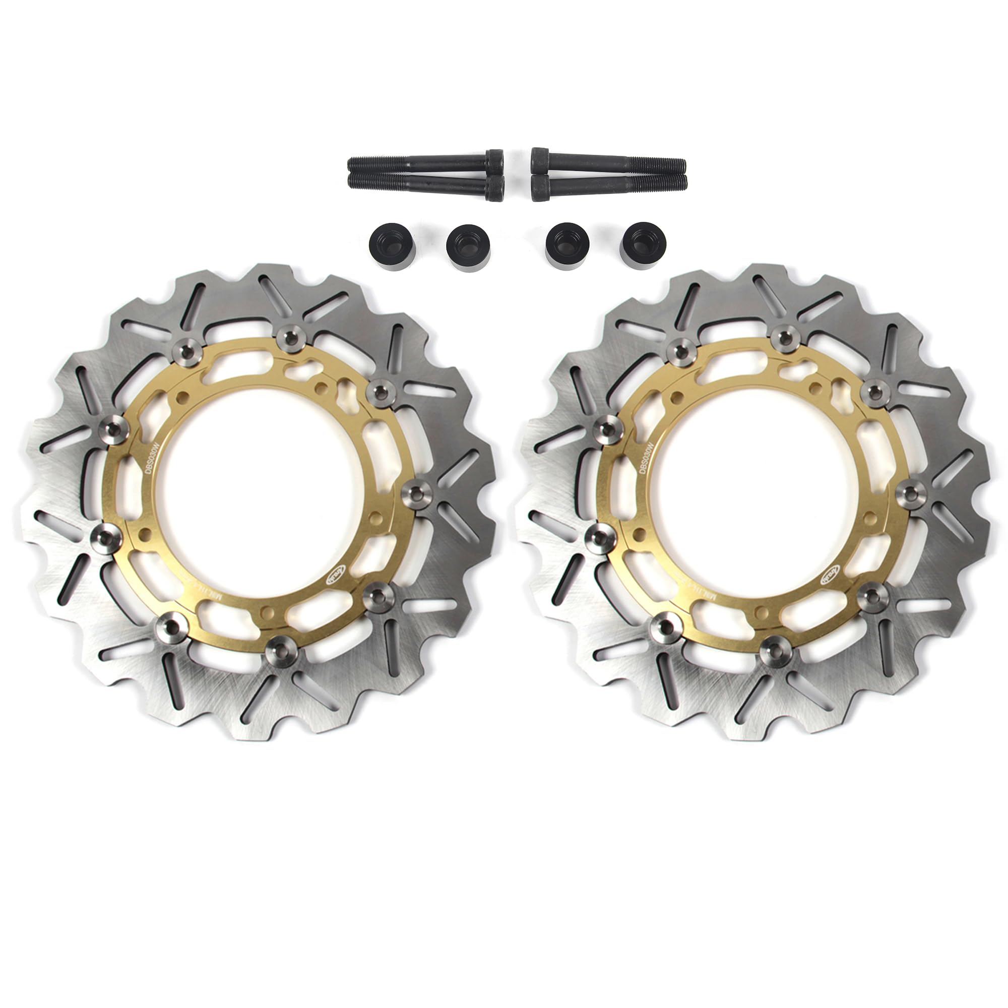 Arashi Sovradimensionato Dischi Freno anteriori Flottanti per XP T-max 530 IRON/LUX MAX ABS 2016, T-max530 SX 2017-2019, Tmax 560 ABS 2020, Oro Ricambi e accessori per motociclette