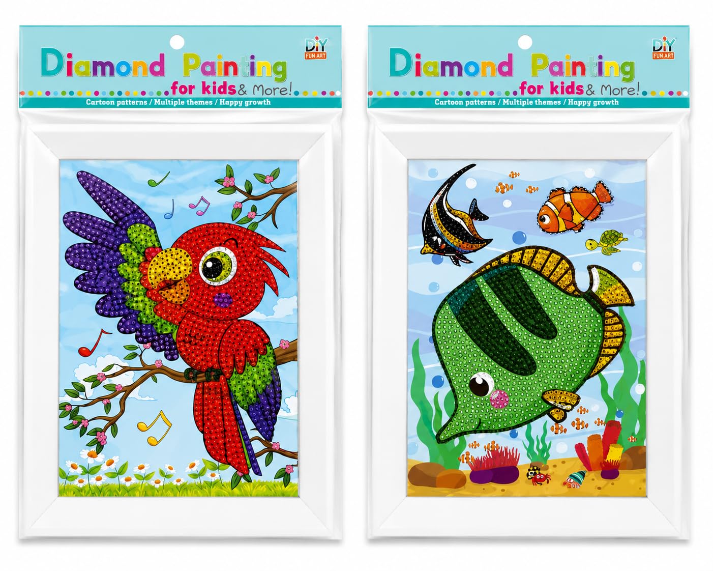 DIY Diamond Painting Kits | Art and Craft Kit (Set of 2)| Bird & Fish | Diamond Art, DIY Craft Kit-image-27
