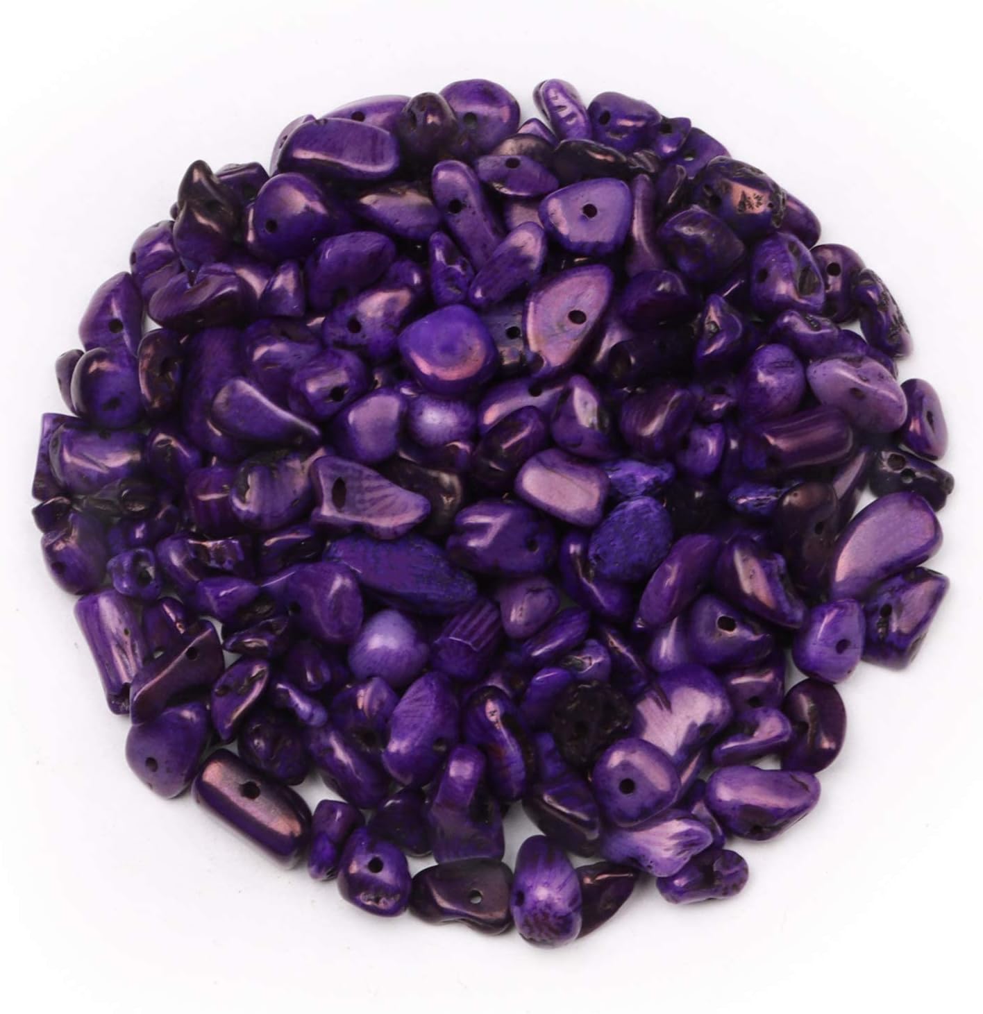 500 pcs Natural Chip Stone Beads Multicolor 5 mm to 8 mm Irregular Gemstone Healing Crystal Loose Rocks Bead Hole Drilled DIY for Bracelet Necklace Earrings Jewelry Making Craft