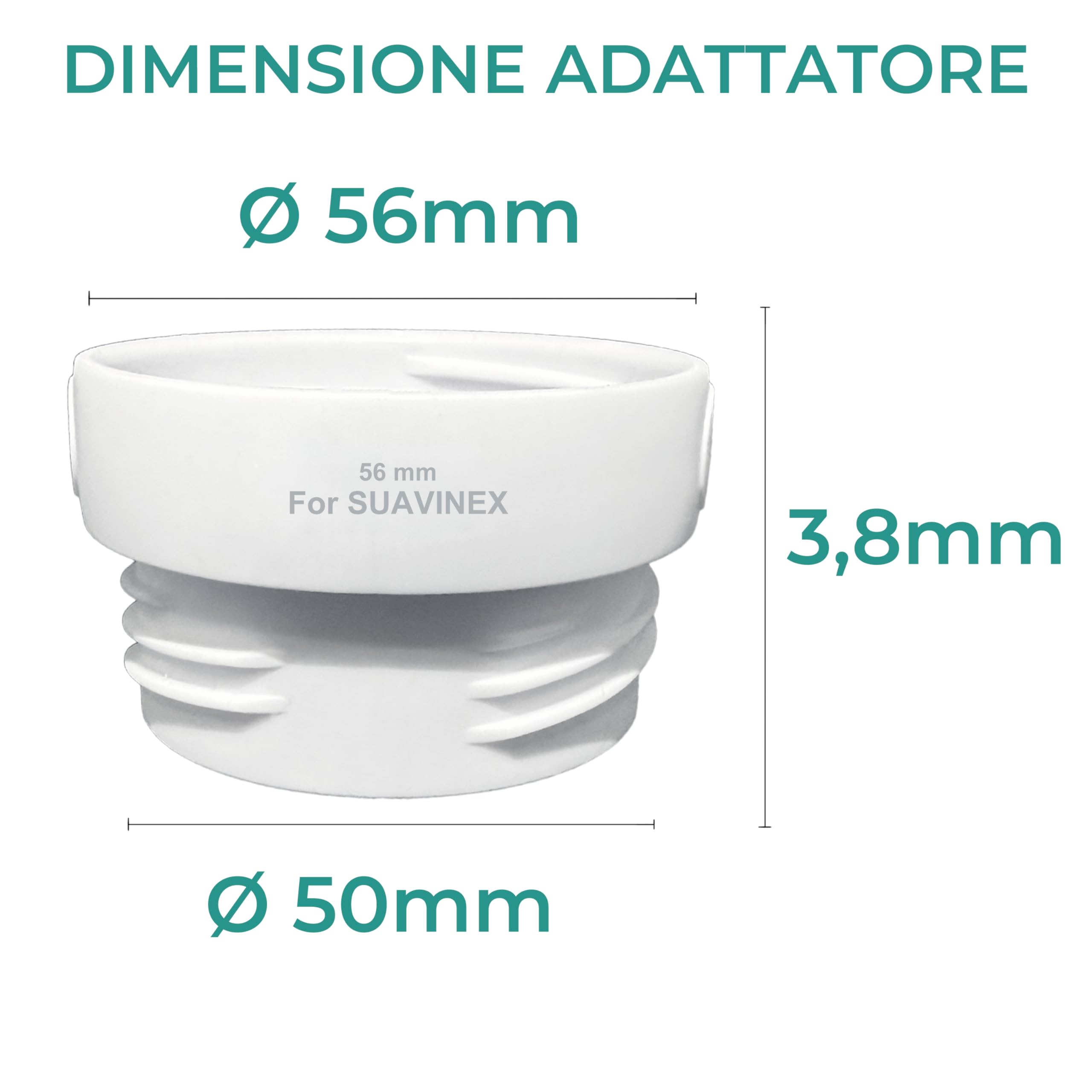 Adattatore per Biberon SUAVINEX ZERO ZERO e DR BROWN'S - Adattatore Scaldabiberon - Compatibile con Scaldabiberon Ø50 mm - Facile da Pulire - Adattatore Scaldalatte materno
