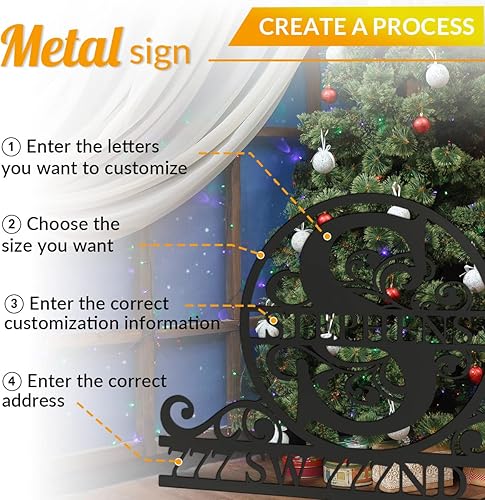 Miniatura 6 de MXZLBY Letrero de dirección personalizado, letreros personalizados para exteriores, placas de dirección personalizadas para números de casa, números