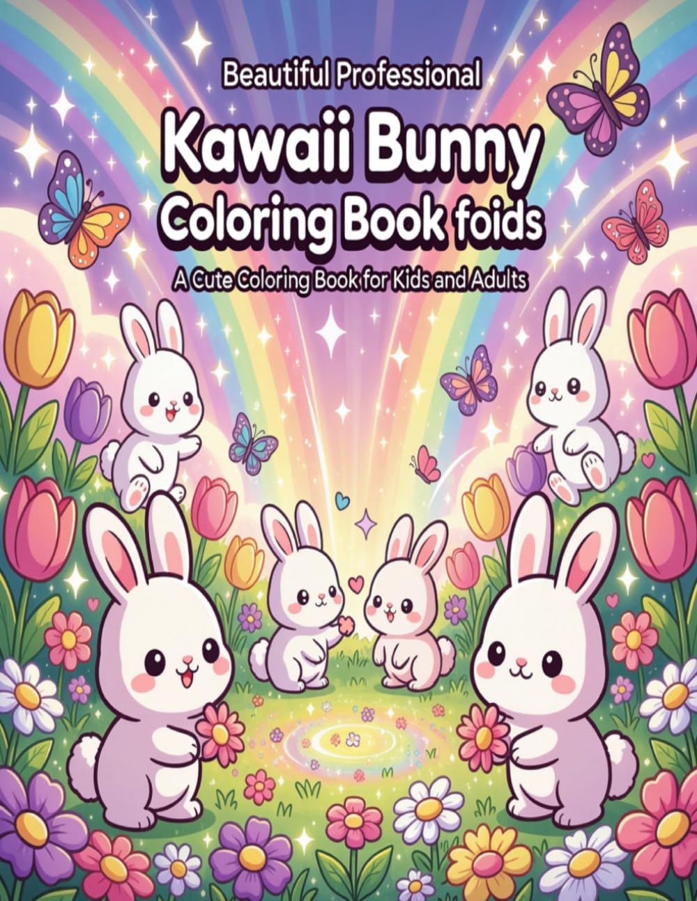 Kawaii Bunny Coloring Book for Kids: A Cute Coloring Book for Kids and Adults
