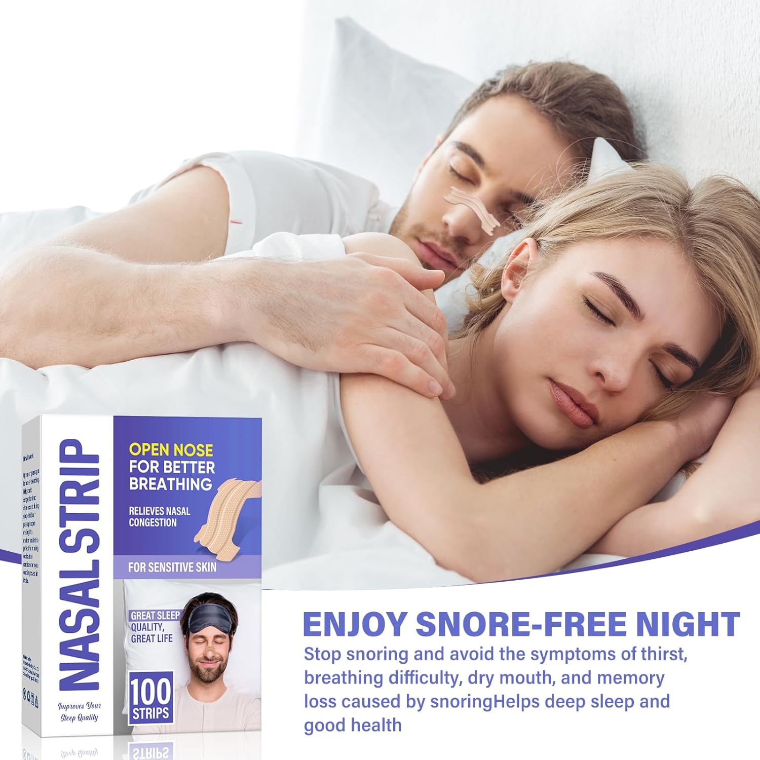 Nasal Strips for Snoring, Extra Strength Anti Snoring