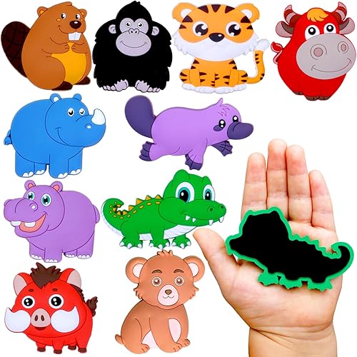 SUPINEEDO Imanes de refrigerador para niños pequeños de 1 a 3 años, imanes de nevera de animales para niños pequeños, imanes de nevera de respaldo