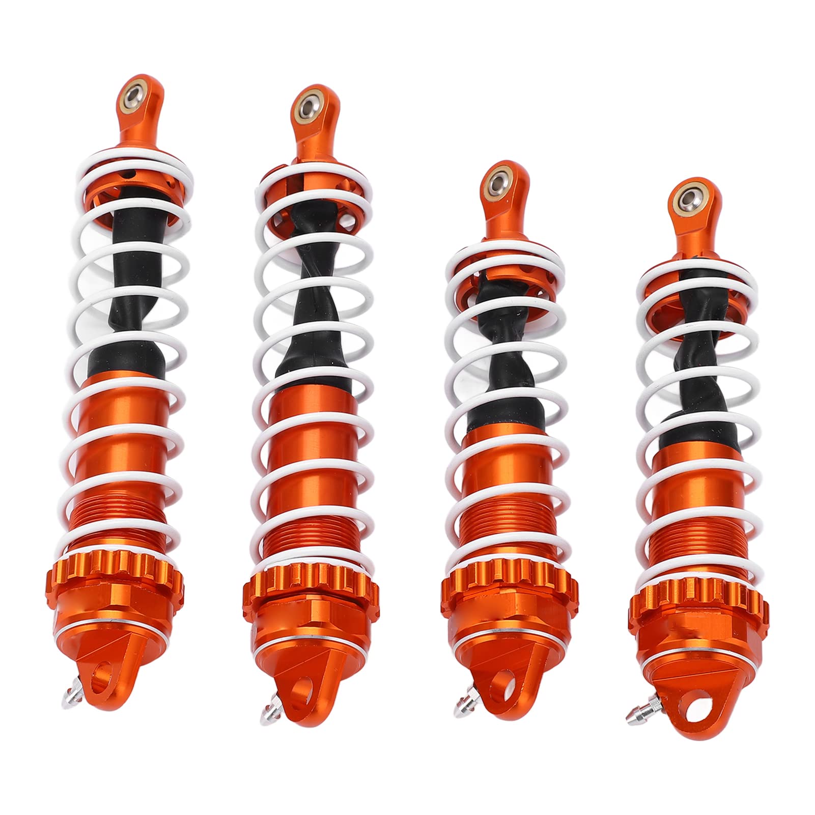 Wymiana amortyzatorów RC Sprężyny amortyzatorów ze stopu aluminium Amortyzatory z wysoką elastyczną sprężyną do ZD Racing 1/7 DBX07 Pojazd terenowy 120 mm przód 140 mm tył Pakiet (Pomarańczowy)