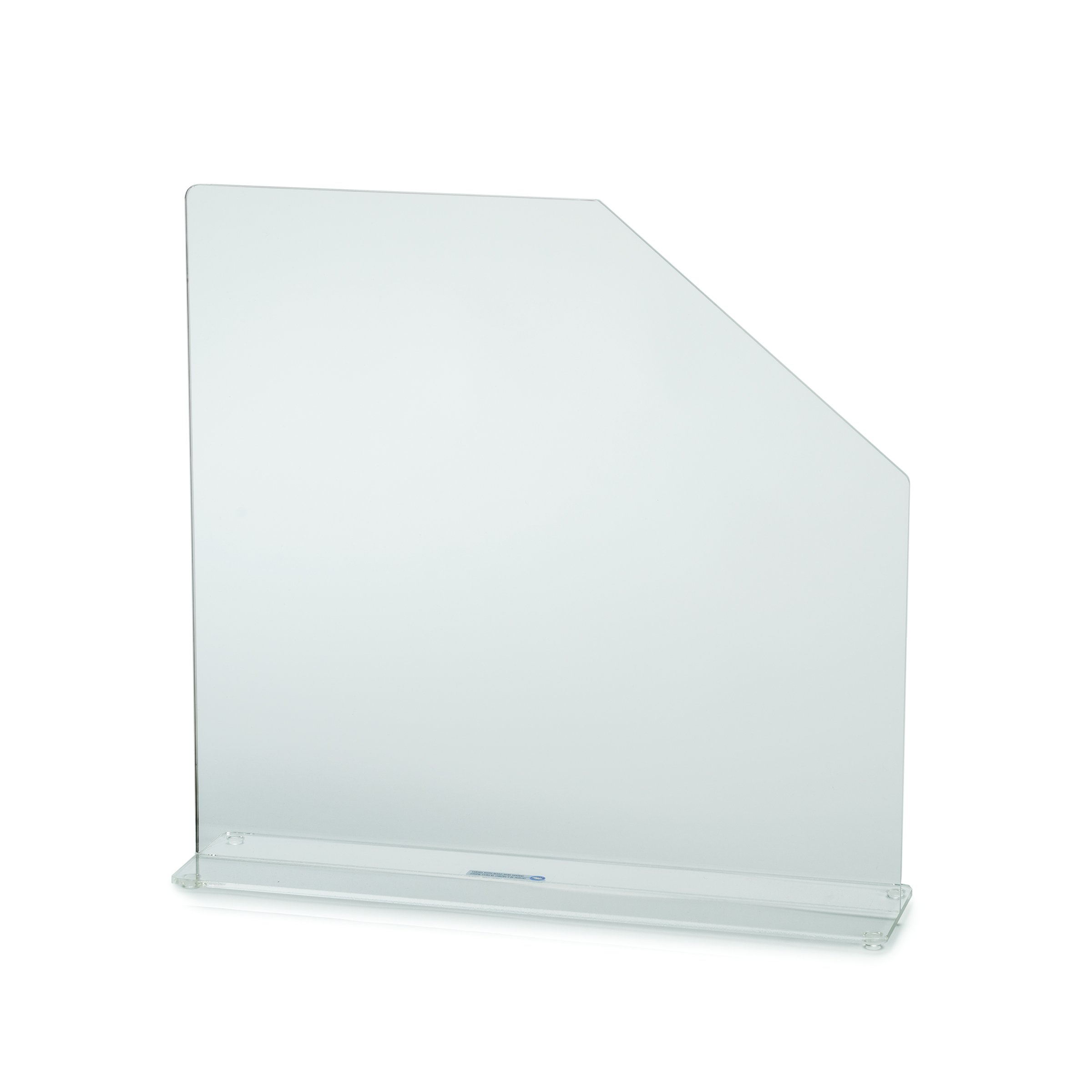 Omnimed Clear Acrylic Splash Guard Shield for Workstations and Sinks, Portable, Self-Supporting (Medium)