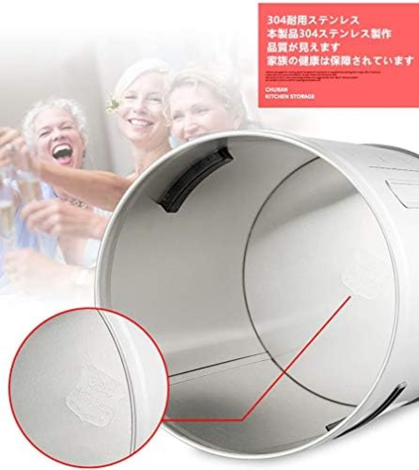 Rice Stocker Stainless Steel Rice Container with Large Capacity Insect Repellent Moisture Proof Sealed Bag Rice Storage Container Rice Case Rice Container Clean Convenient Lightweight Kitchen (26.5 l