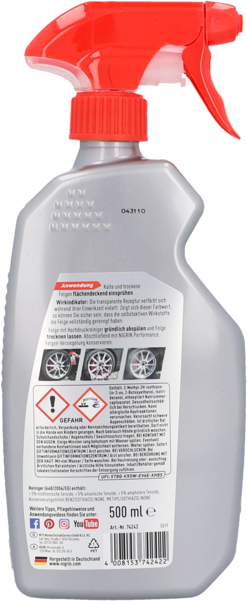 Nigrin Felgenreiniger Turbo 74242 500 ml