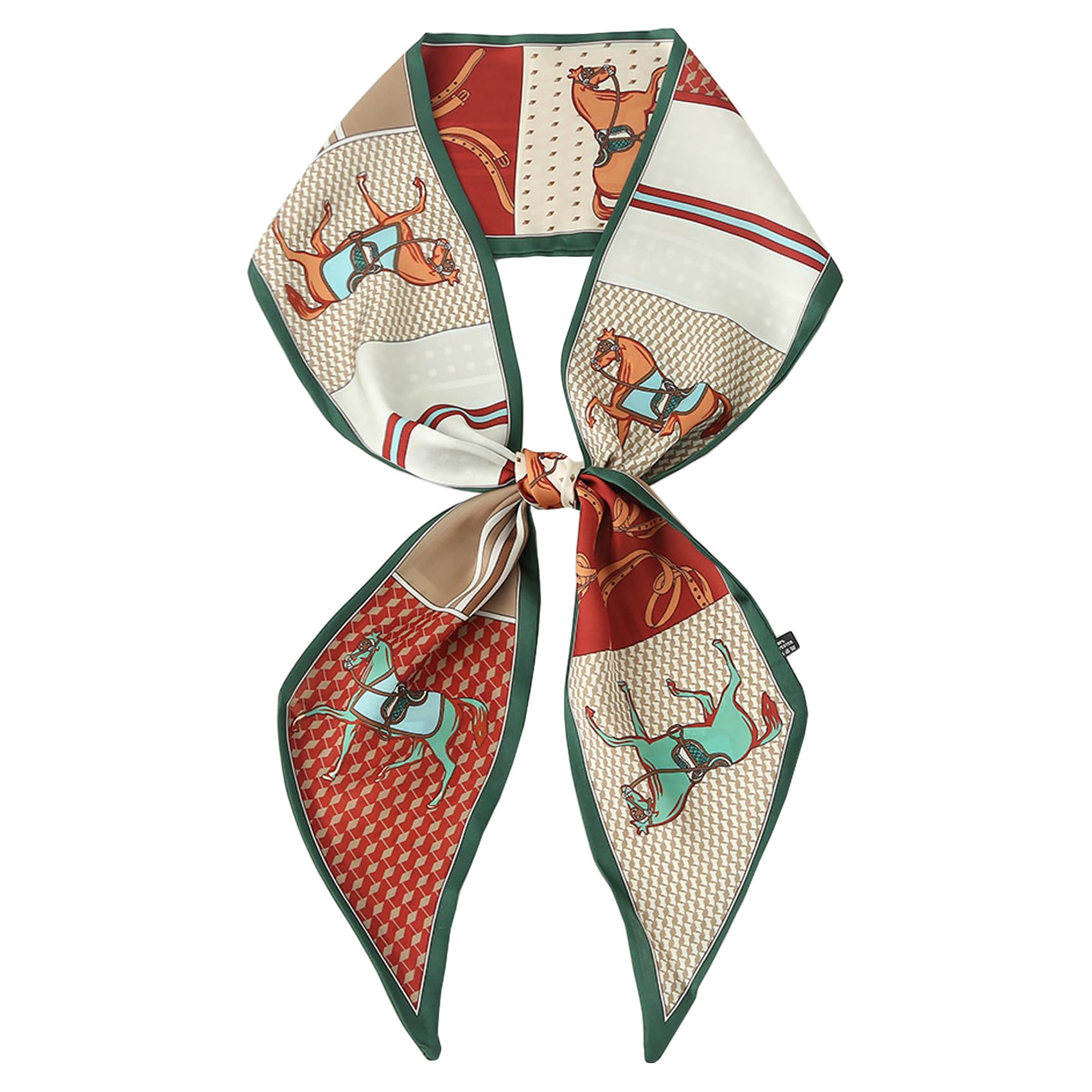 Ijigui Women's Green Scarfs For 14X145cm Retro Lightweight Bandana, Head Neck Scarf Neckerchief, Headscarf Accessories(Green)