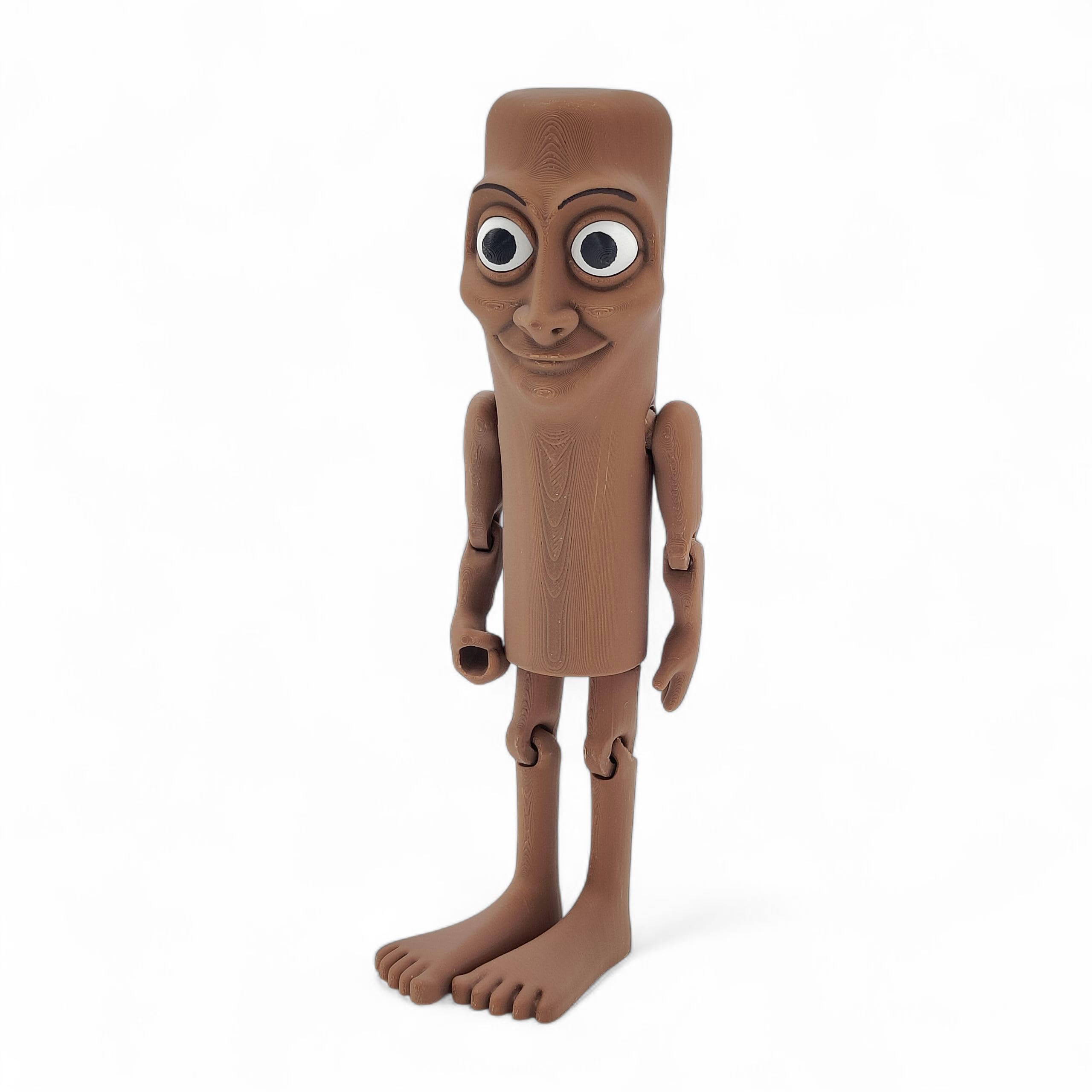 Tung Tung Tung Sahur Action Figure | 6-Inch Meme Toy | Italian Brainrot Collectible | 3D Printed Articulated Model with Bat | Funny Viral Figurine Gift | Brown (Pack of 1) - Image 8 thumbnail