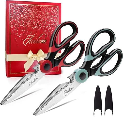 Acelone Tijeras de cocina, tijeras de cocina, tijeras de carne resistentes, tijeras de aves de corral, aptas para lavavajillas, tijeras de cocina de