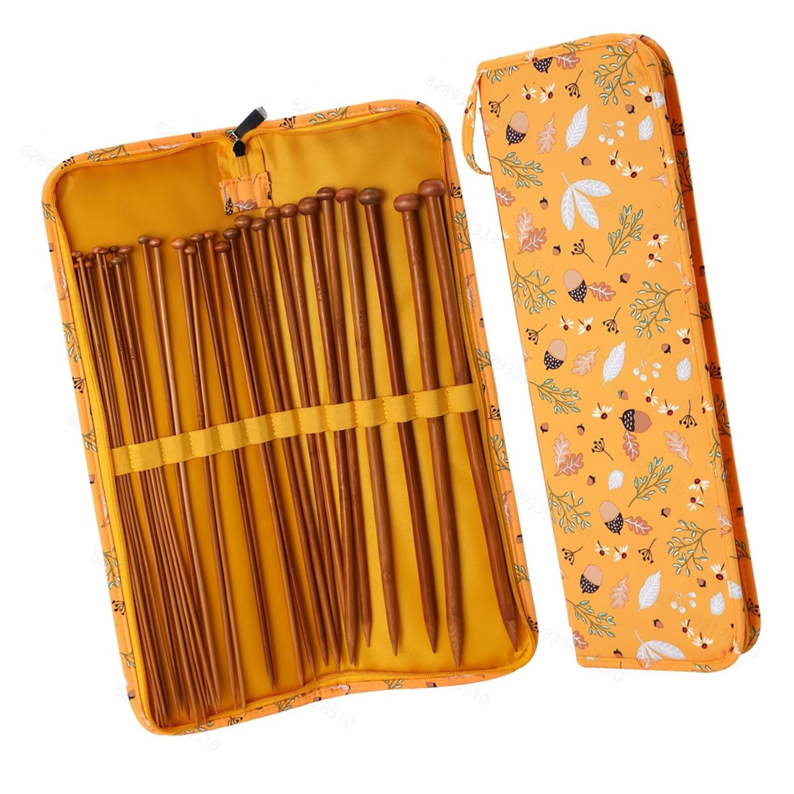 Sturdy Wood Knitting Needle with Portable Travel Pouches for Knitters Sturdy Wooden Knitting Needle and Portable Storage
