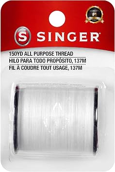 SINGER 150-yard All Purpose Polyester Thread, 1-Pack, White, Model:60100