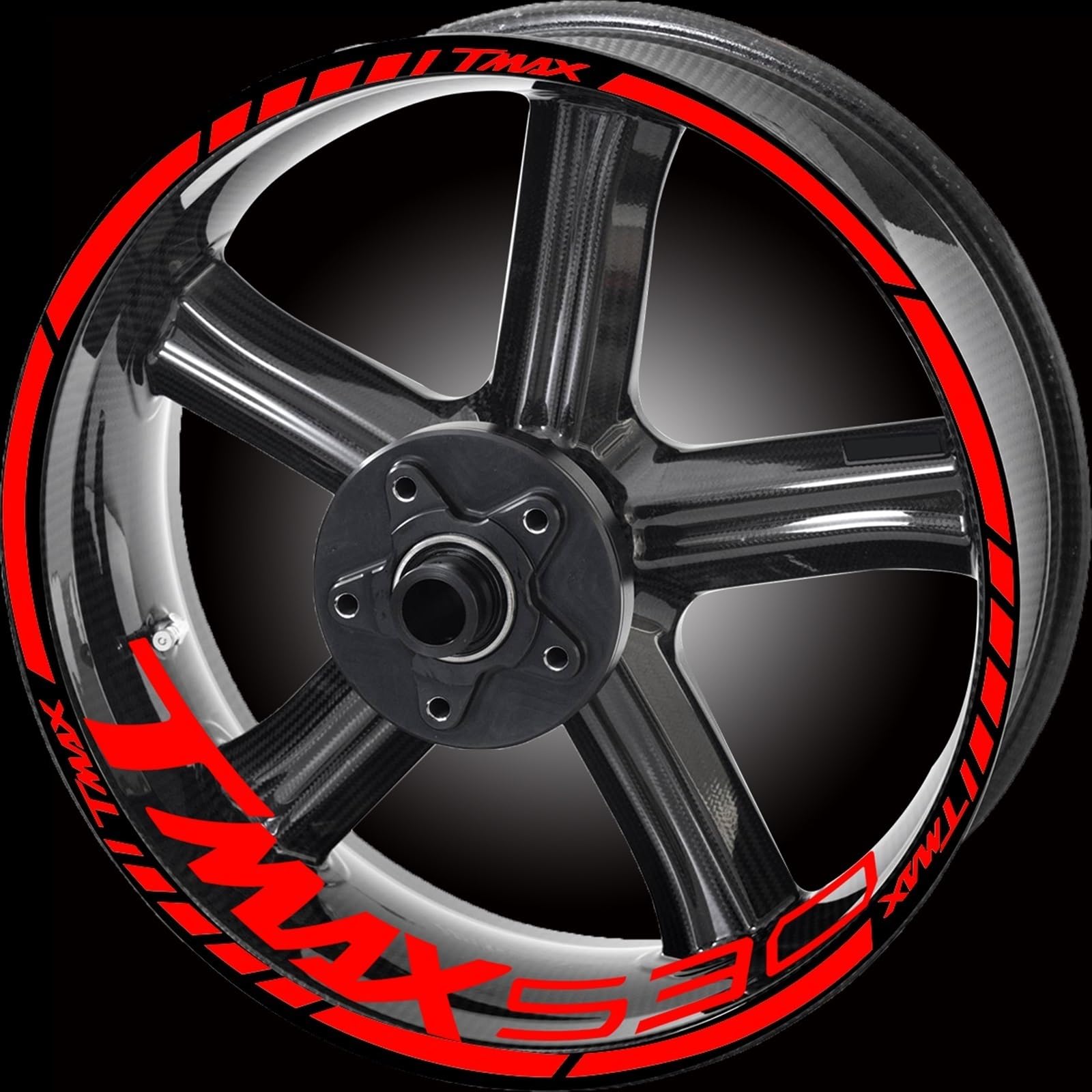 Reflective for Yamaha Tmax 530 500 560 Tmax530 Tmax500 Motorcycle Stickers Kit Wheel Rim Decals(Color10)
