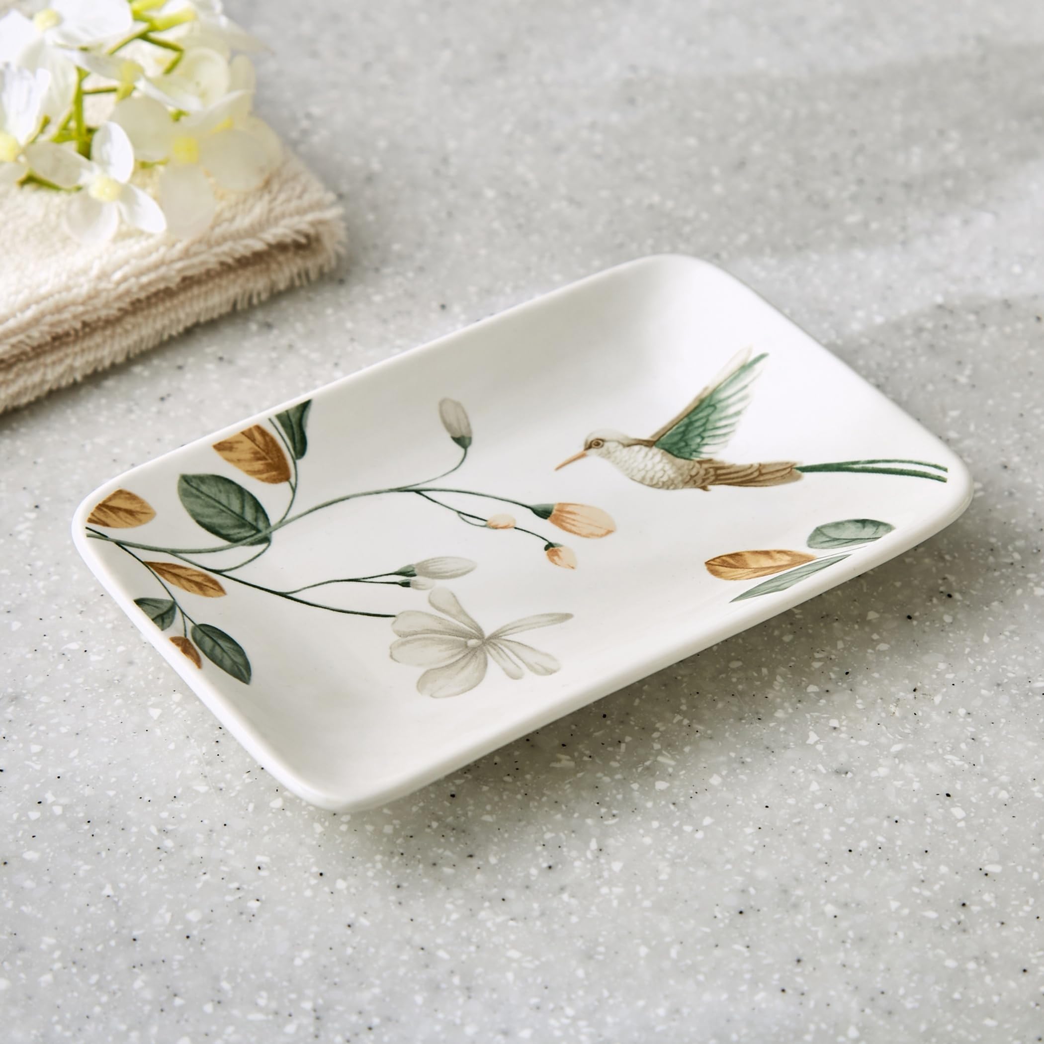 Home Centre Mekong Kralix Ceramic Printed Soap Dish-image-27