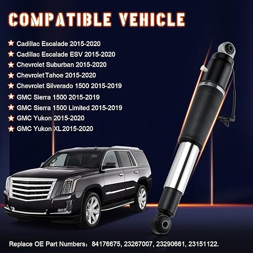 Miniatura 6 de Amortiguador de aire trasero con control magnético para Cadillac Escalade ESV Tahoe Suburban Chevy GMC Yukon XL 2015-2019 SilveradoSierra 1500