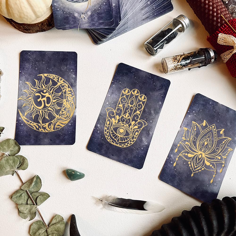 Lot De 9 Autocollants Dorés Géométrie Sacrée - 4x4 Cm, Métal, Motifs étoile, Lune, Cercle Magique - Pour Décoration Téléphone, Bricolage, Résine