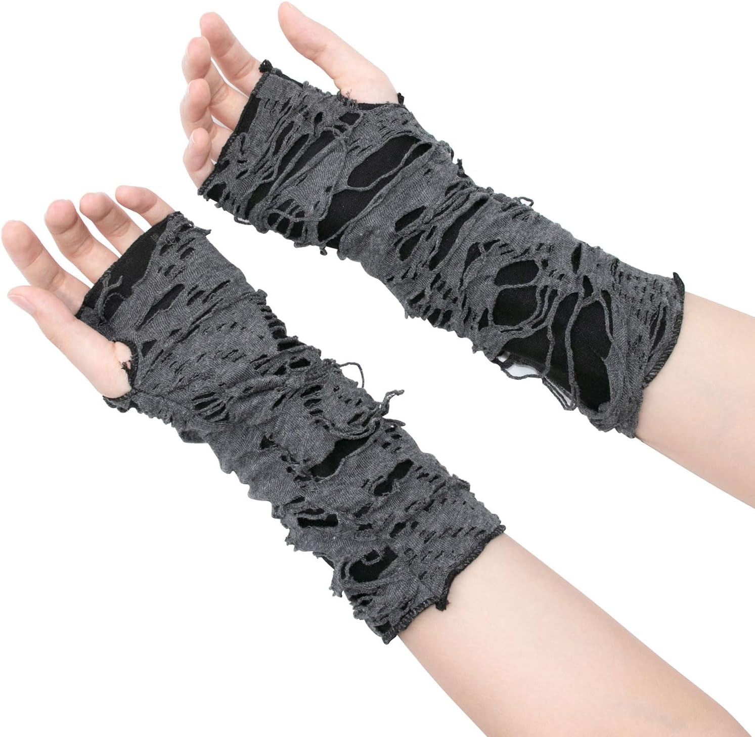 YAMEIZE Y2K Vingerloze Star Gedrukt Gebreide Handschoenen voor Vrouwen Mannen Herfst Winter Warme Handschoenen Kleding Gebreide Outdoor Rijden, Zwart, Eén maat