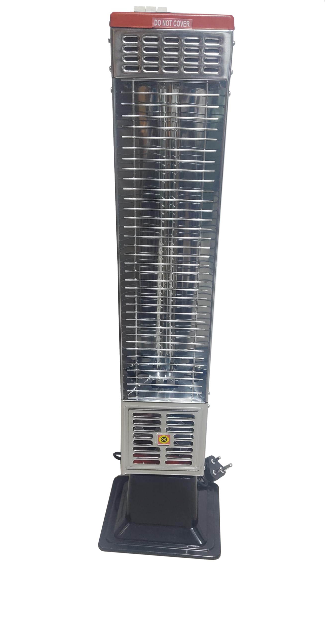 1500 Watt Oscillating Tower Heater with Parabolic Reflectors, 2 Heat Settings. Red-image-7