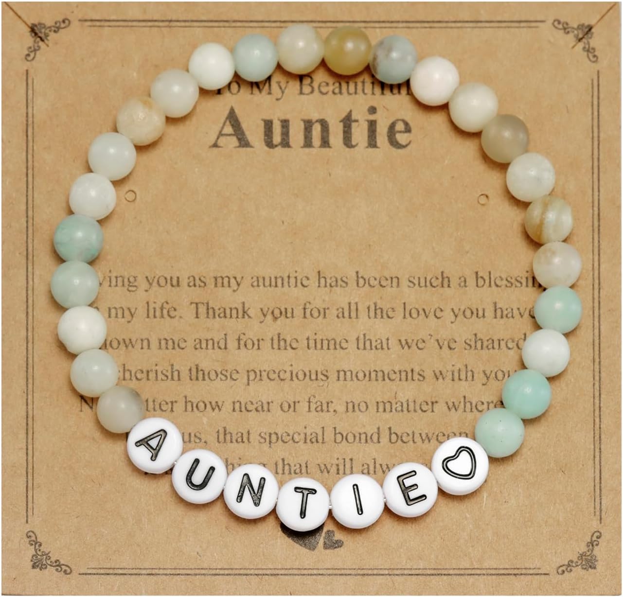 HUTIMY Gifts for Aunties Birthday Bracelet for Women Jewelry Worlds Best Auntie Bracelet