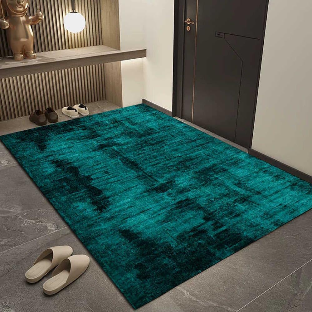 Washable Area Rugs Non-Slip Modern Abstract Soft for Living Room Entryway Bedroom Nursery, Print Pattern, (NavyBlue,120x140 CM)