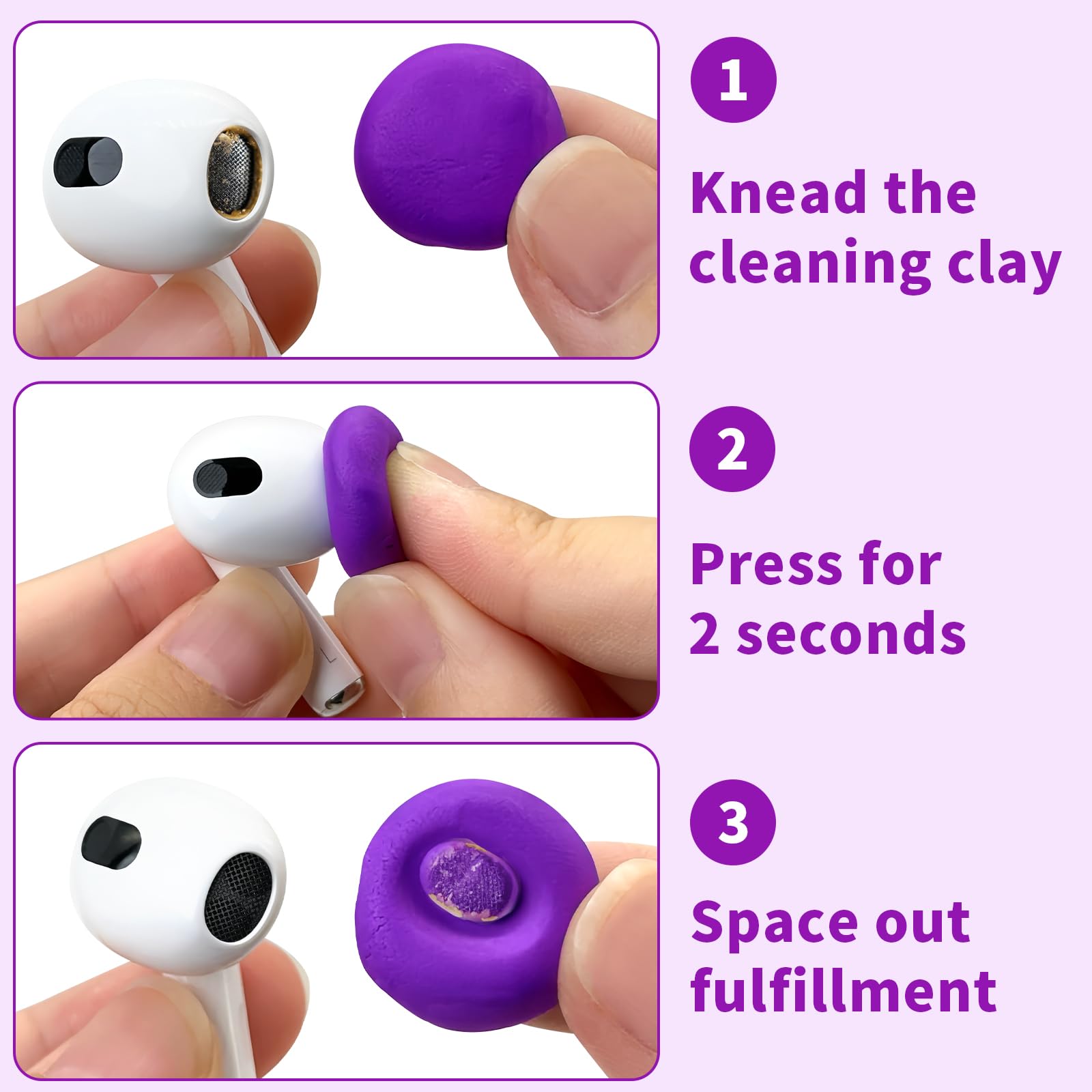 Kit di Pulizia per iPhone, Airpods, Compatibile con Telefono, Smartphone, Cellulare, Cuffie Etc. Kit di Pulizia Professionale con Penna di Pulizia Multifunzione, Pasta per Pulire Cellulare