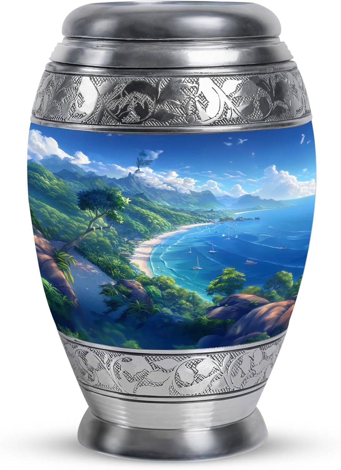 Beach Urn - Small Urns for Human Ashes Keepsake - Ash Holders for Human Ashes - Cremation Urns for Human Ashes Adult Male - Memorial Urn - Cremation Memorial (3 inch Pack of 1)