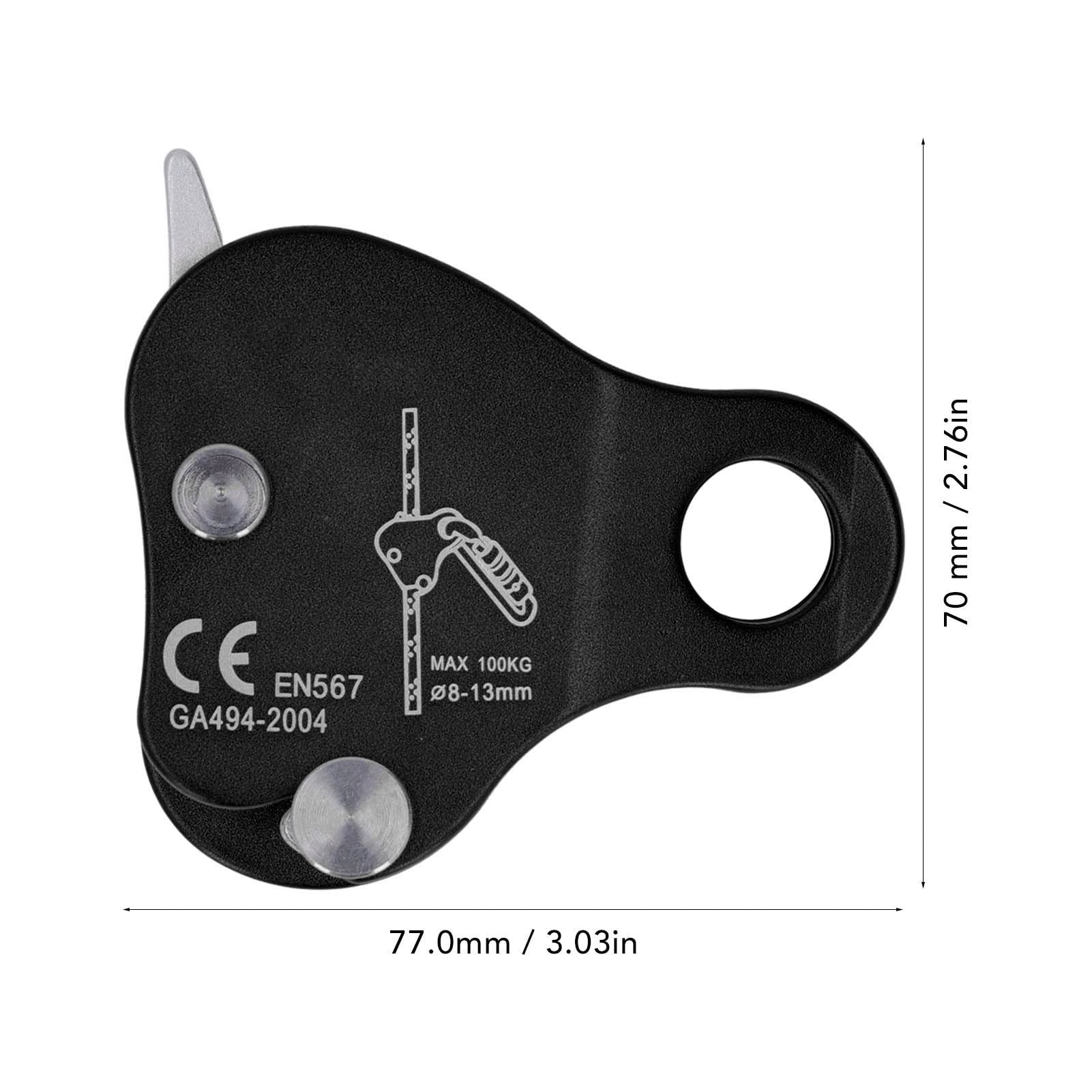 Keenso Fermacorda per Arrampicata Fermacorda Autobloccante in Lega di Alluminio 8‑13mm Fermacorda per Arrampicata per Arrampicata All'aperto Alpinismo