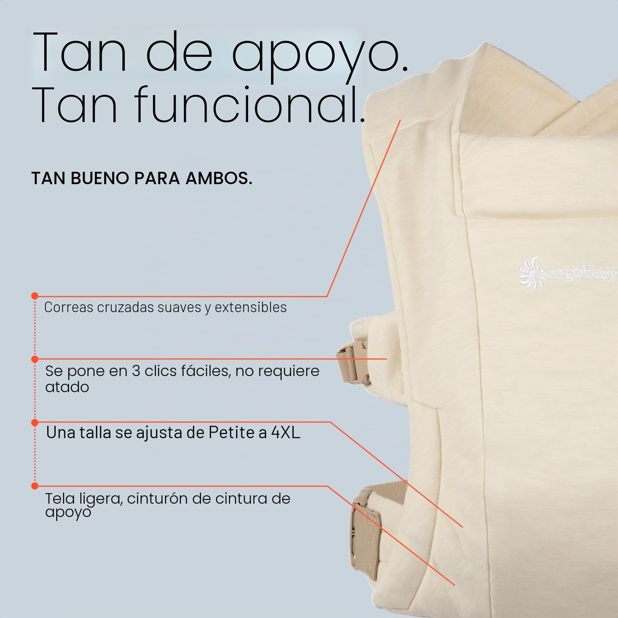 Ergobaby Embrace Cozy - Portabebés recién nacido (7-25 libras), punto Ponte, azul Oxford