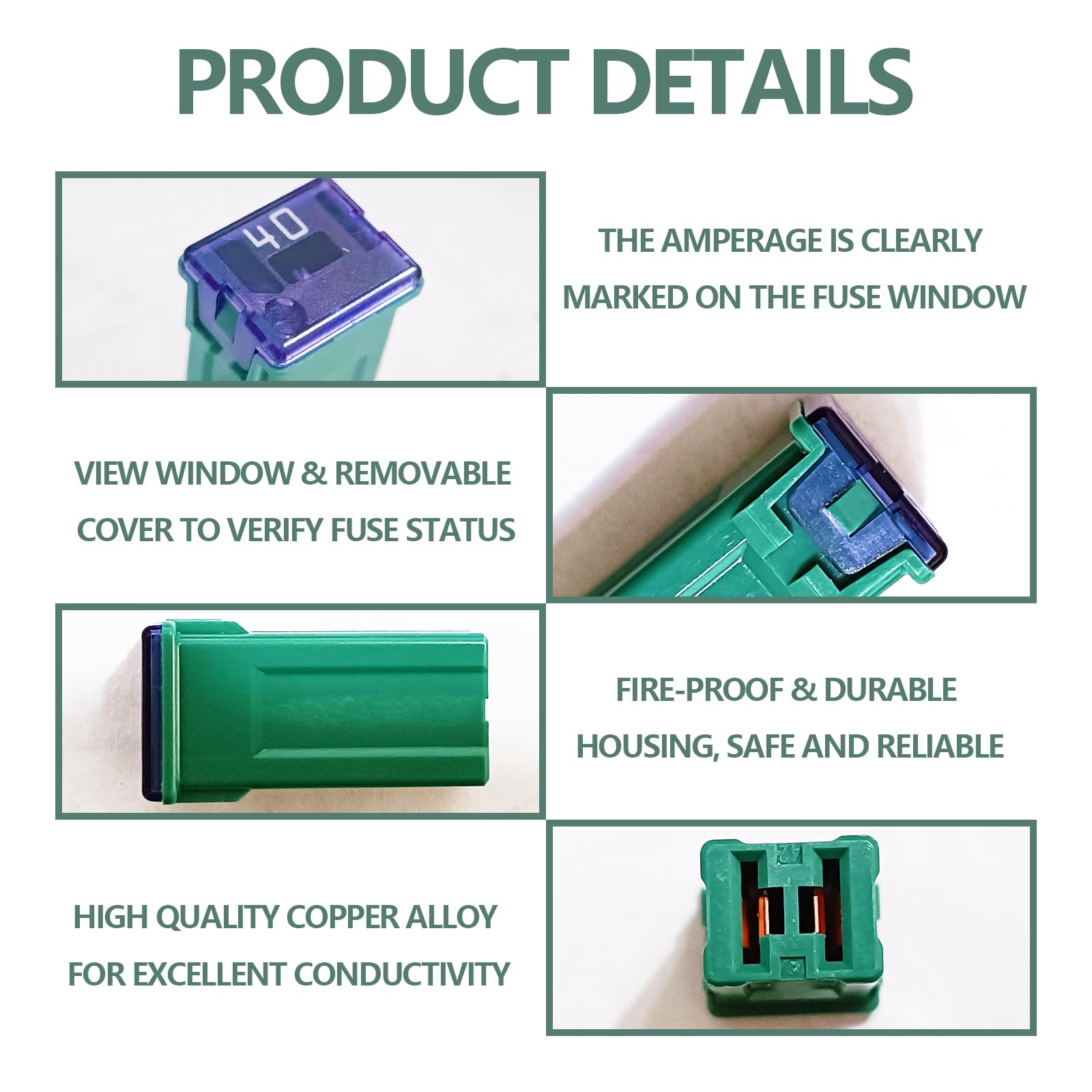 30PCS Tall/Standard And Low Profile Box Shaped Fuses