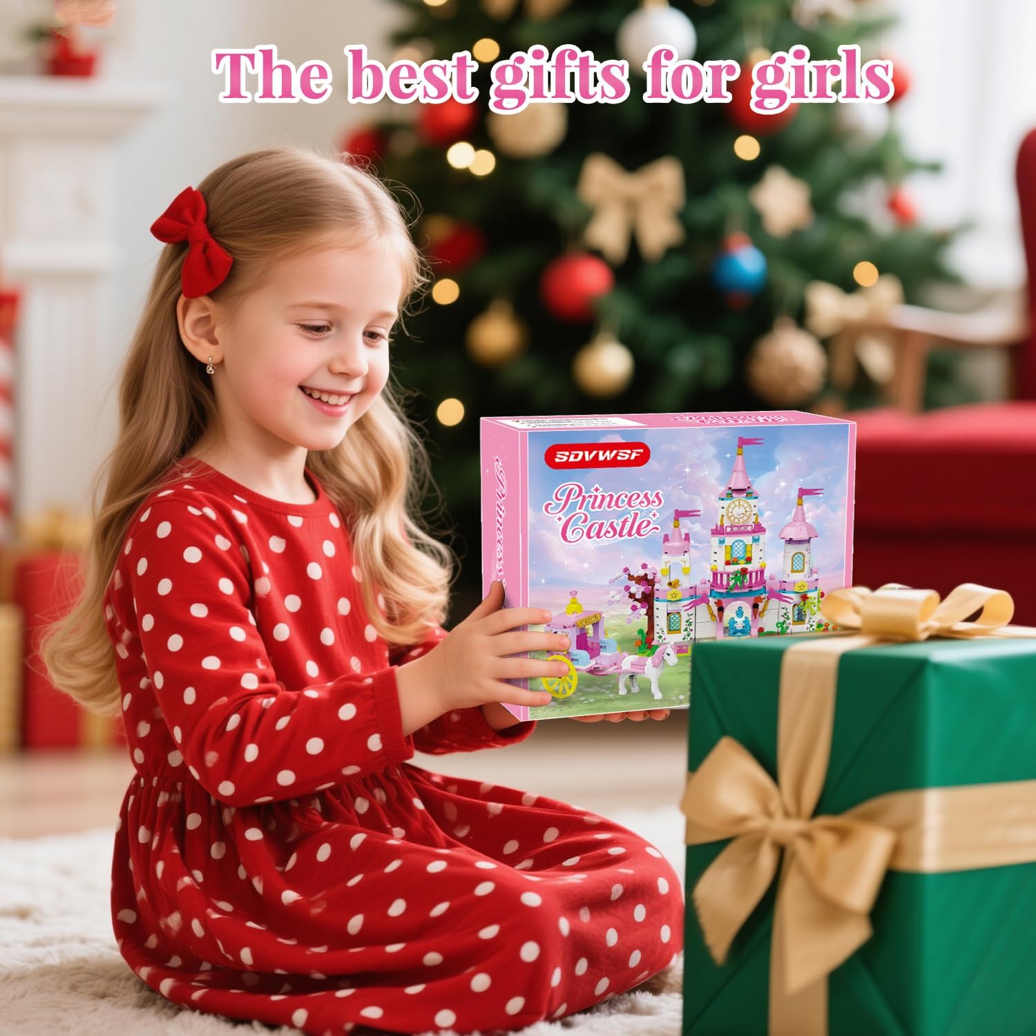 Princess Castle Building Blocks Set for Girls 6+ 634PCS Fairy Tale Dream Castle with Rotating Fountain & Movable Carriage Compatible with Lego Friends Gift for Kids, Girls, Princess Lovers