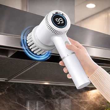 Mioji CB160 Yeni Nesil 2000mAh Çok Amaçlı Şarjlı Temizlik Fırçası - Beyaz