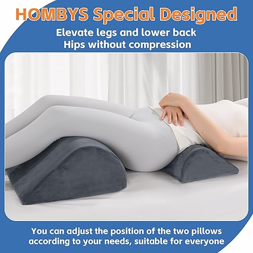 Miniatura 3 de HOMBYS BBL - Almohada después de la cirugía para dormir, soporte lumbar con cuña de pierna, juego de 2 piezas para recuperación de cirugía de