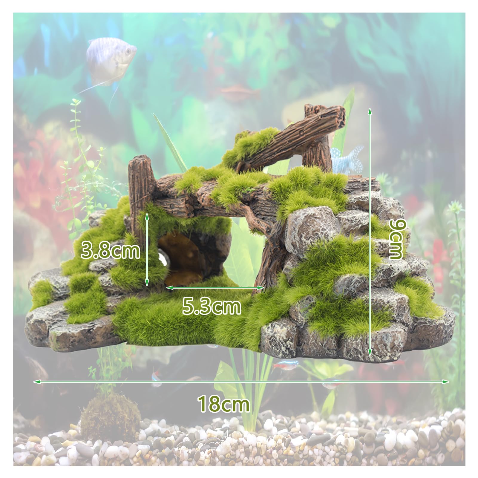 Amazon.co.jp: アクアリウム 置物 和風 水族館レイアウト 流木 隠れ家 